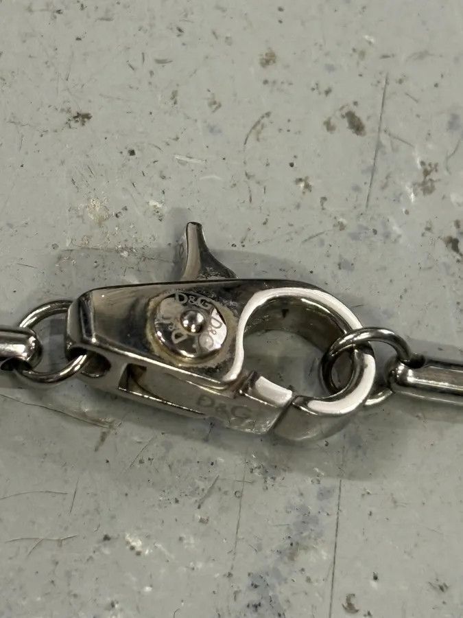 Dolce & Gabbana 2000s Dolce & Gabbana Dog Tag Pave Logo Necklace Size ONE SIZE - 4 Thumbnail