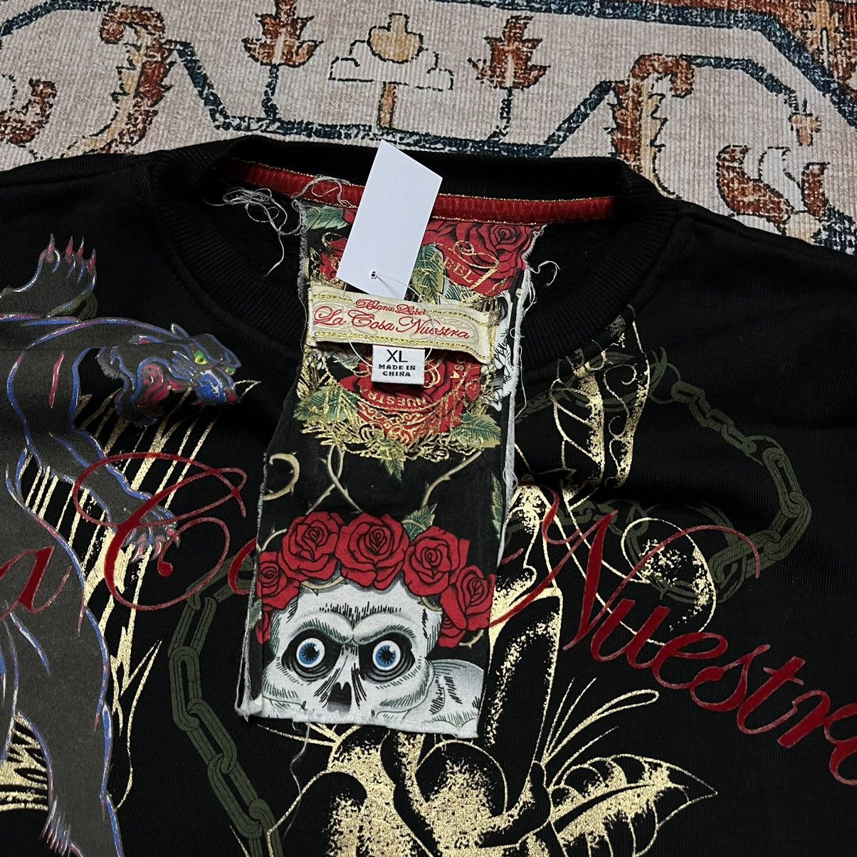 Japanese Brand Sweatshirts La Cosa Nuestra Emboss Japanese Pattern Size US XL / EU 56 / 4 - 6 Thumbnail
