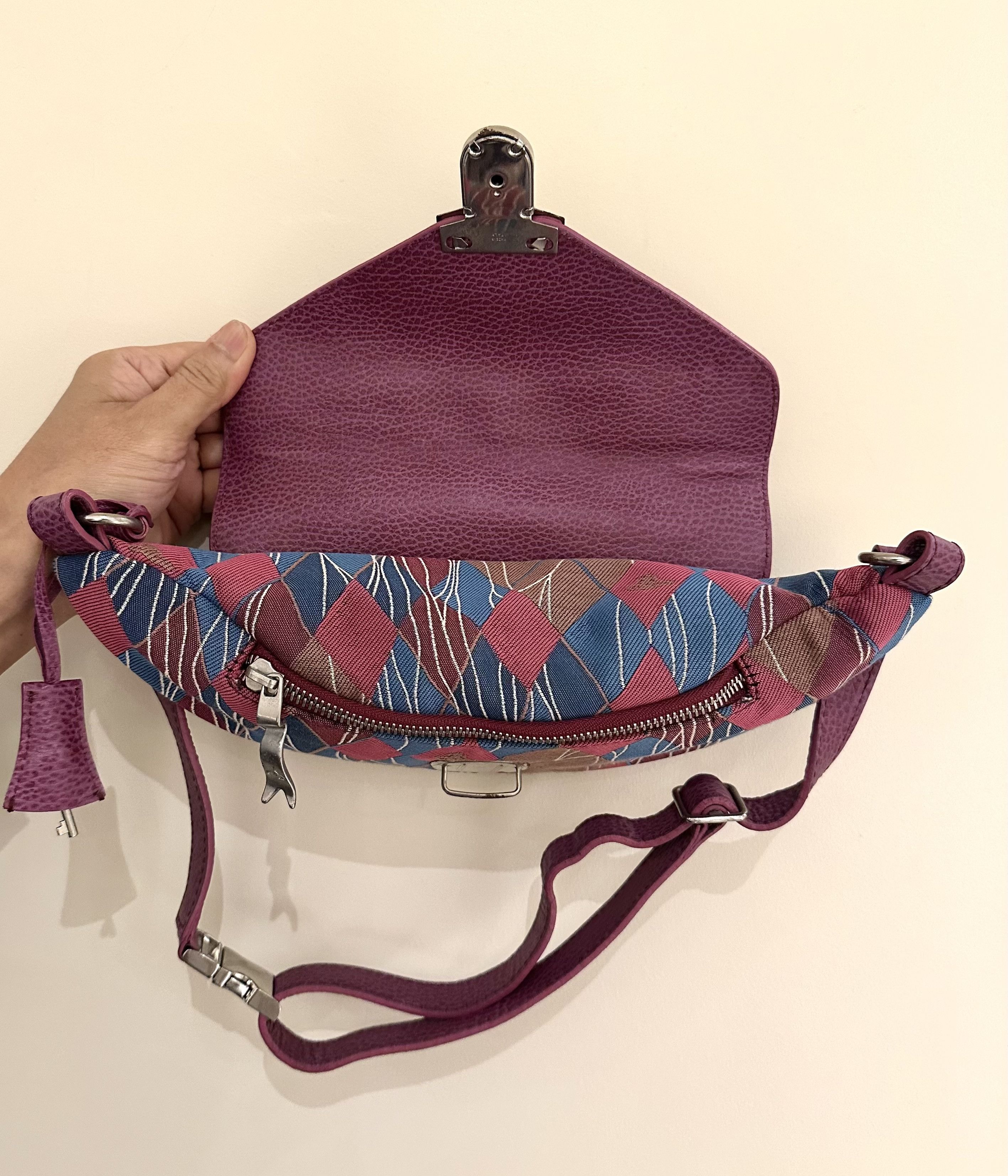 Vivienne Westwood Tartan Argyle Patterned Beltbag - Blue/Pink Size ONE SIZE - 3 Thumbnail