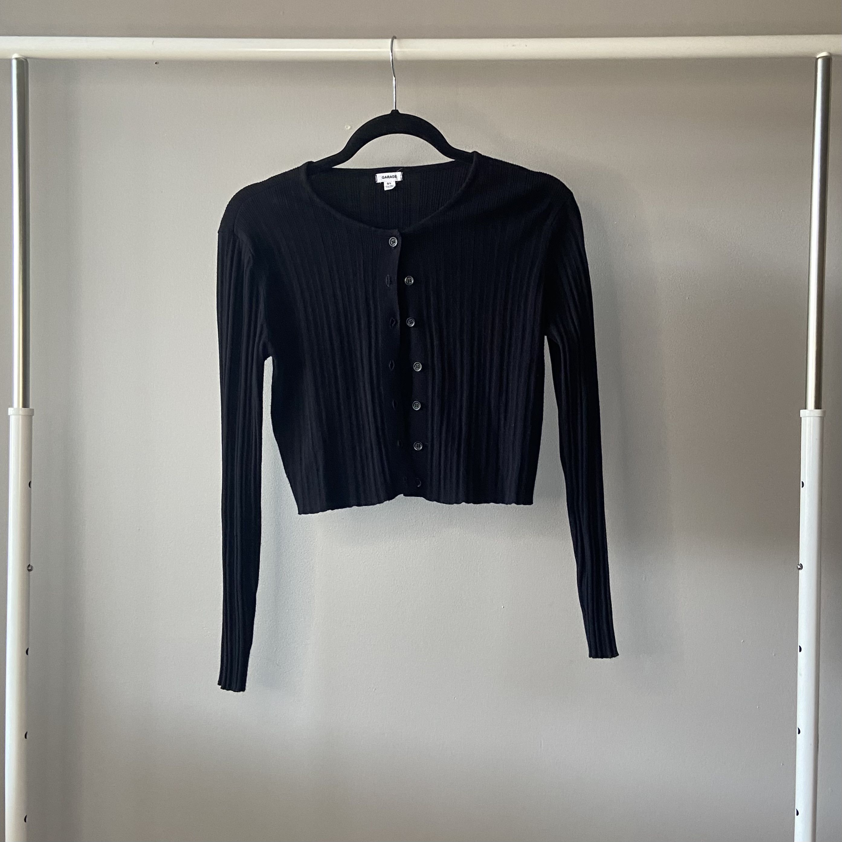Garage LONG SLEEVE CROPPED CARDIGAN BUTTON UP Size L / US 10 / IT 46 - 1 Thumbnail