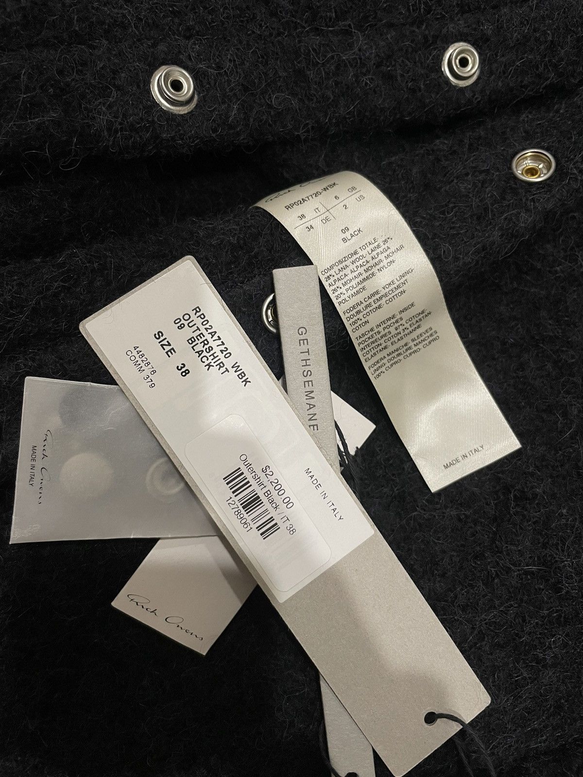 Rick Owens Rick Owens Alpaca Wool Shirt Size 38S - 3 Thumbnail