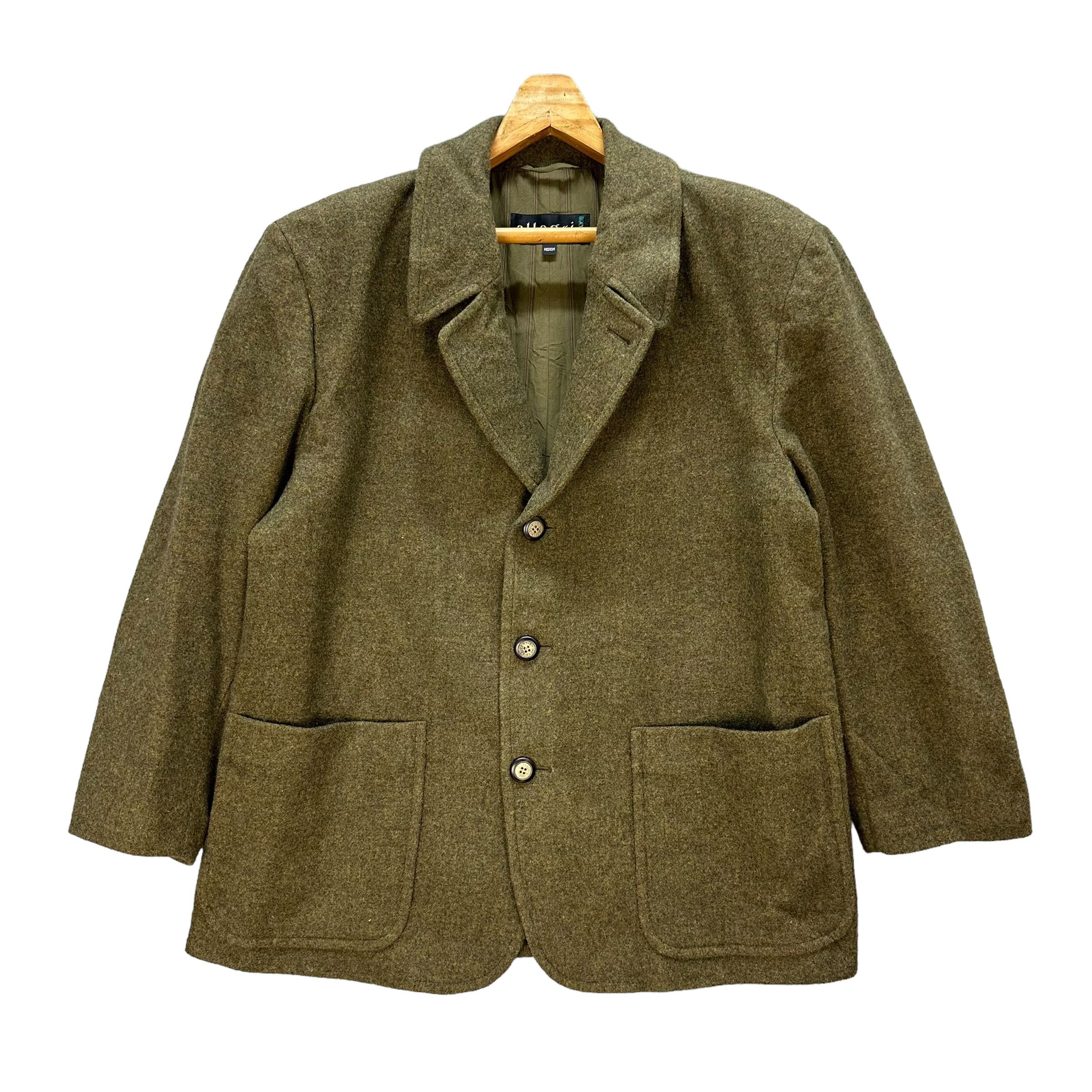 Allegri ALLEGRI Moss Green Wool Casual Jacket #A37-0838 Size US M / EU 48-50 / 2 - 1 Thumbnail