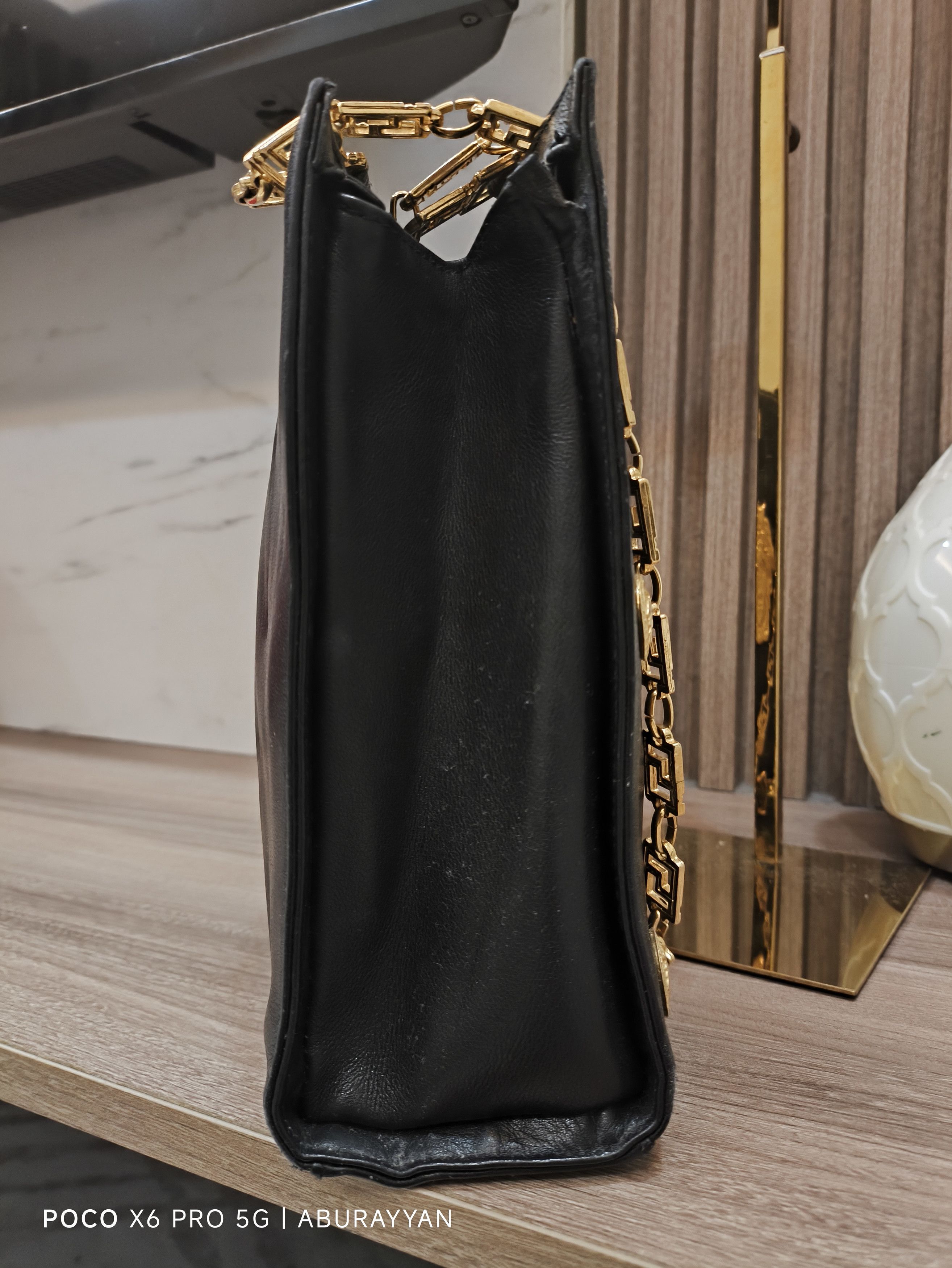 Versace Gianni Versace Medusa Studded Black Leather Chain Crossbody Size ONE SIZE - 5 Thumbnail