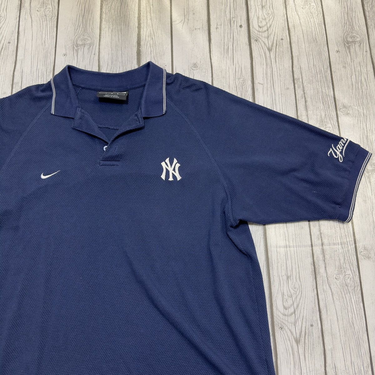 MLB × Nike × Vintage Vintage New York Yankees polo shirt Size US L / EU 52-54 / 3 - 3 Thumbnail