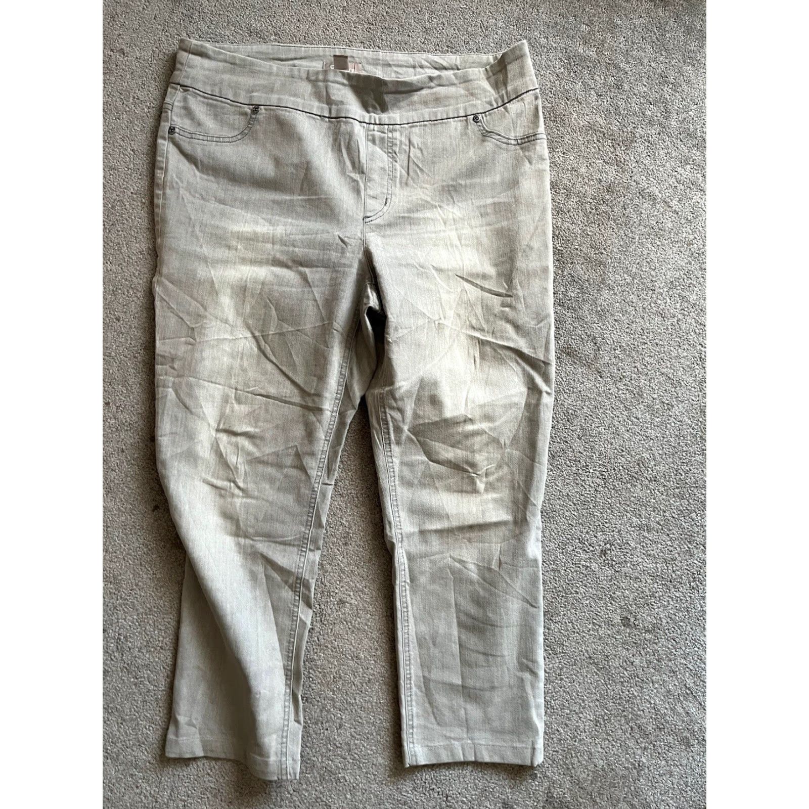 Vintage Chico's Jeans Women's Size 2.5 Gray Wash Slim Leg Ankle Pull On Size 26" / US 2 / IT 38 - 2 Thumbnail