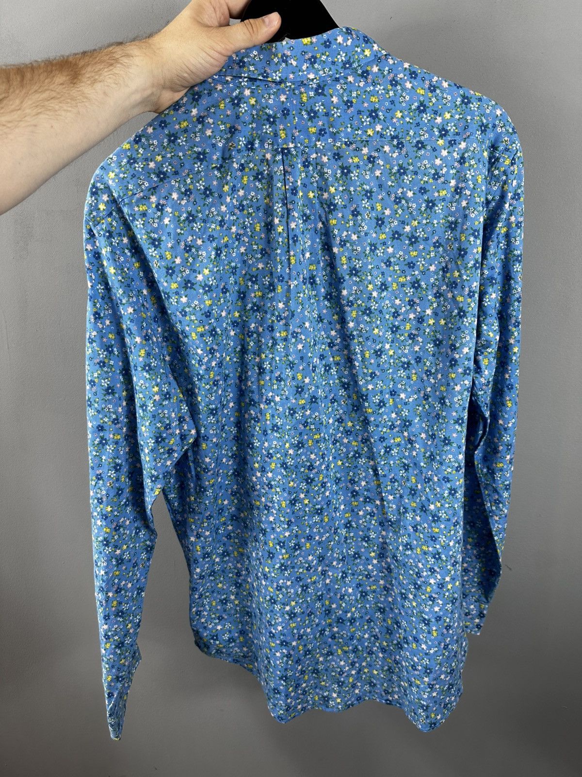 Designer POLO RALPH LAUREN Button Down Shirt Men Large Poplin Floral Size US L / EU 52-54 / 3 - 7 Thumbnail