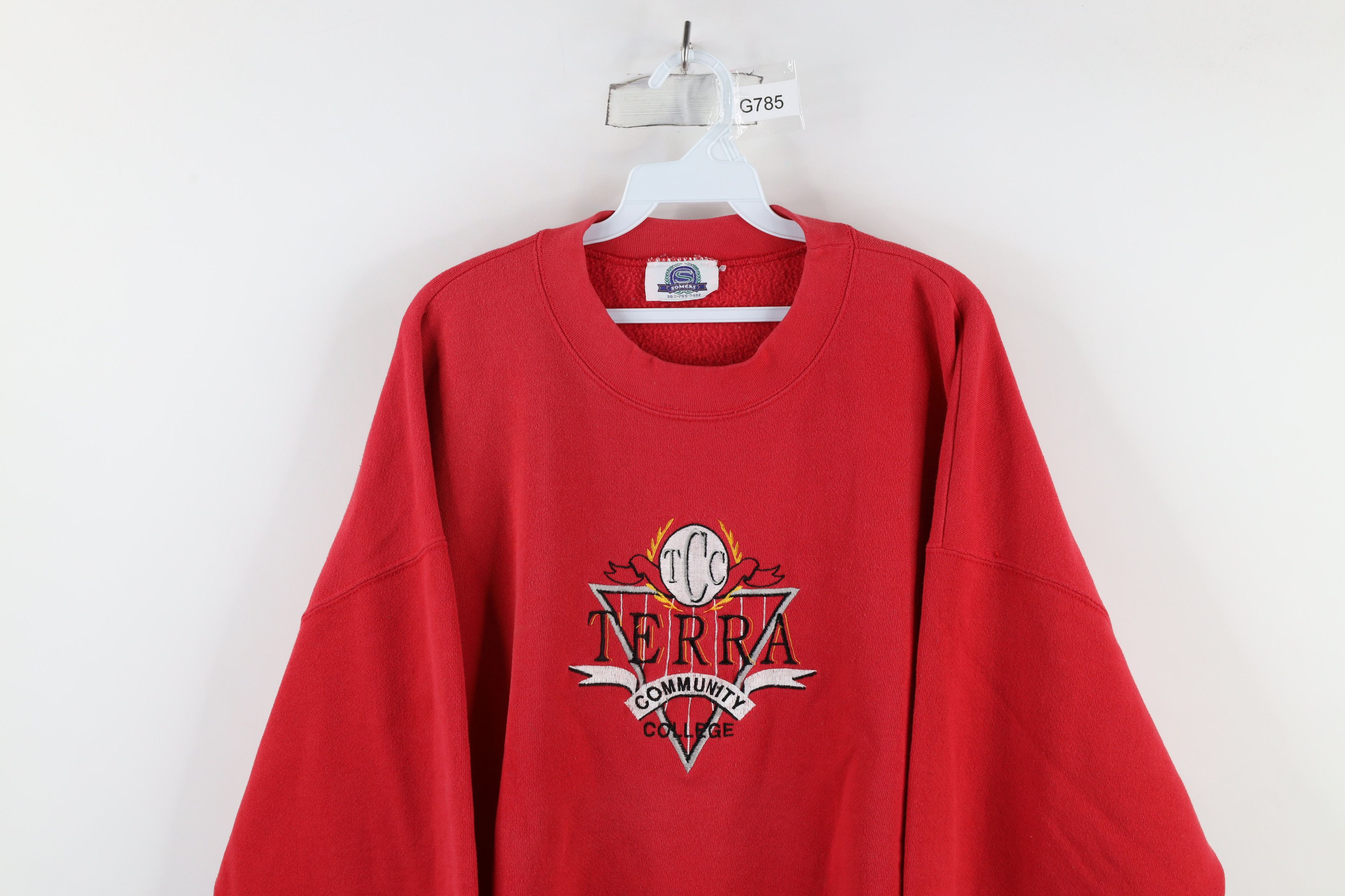 Vintage Vintage 90s Terra Community College Crewneck Sweatshirt USA Size US XXL / EU 58 / 5 - 2 Thumbnail