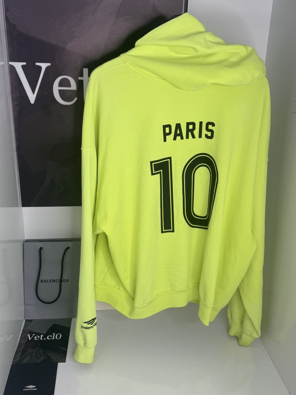 Balenciaga ✅Balenciaga Soccer Paris neon zip hoodie Sample Size US L / EU 52-54 / 3 - 9 Thumbnail