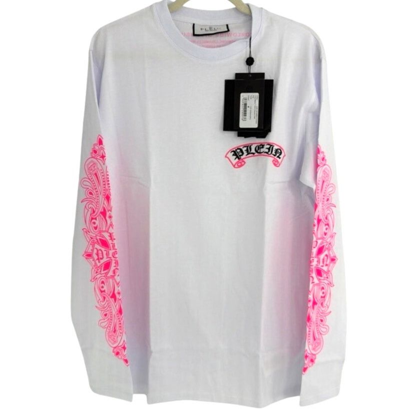 Philipp Plein Philipp Plein Fuxiafluo Chrome Crest Long Sleeve T-Shirt L Size US L / EU 52-54 / 3 - 7 Thumbnail