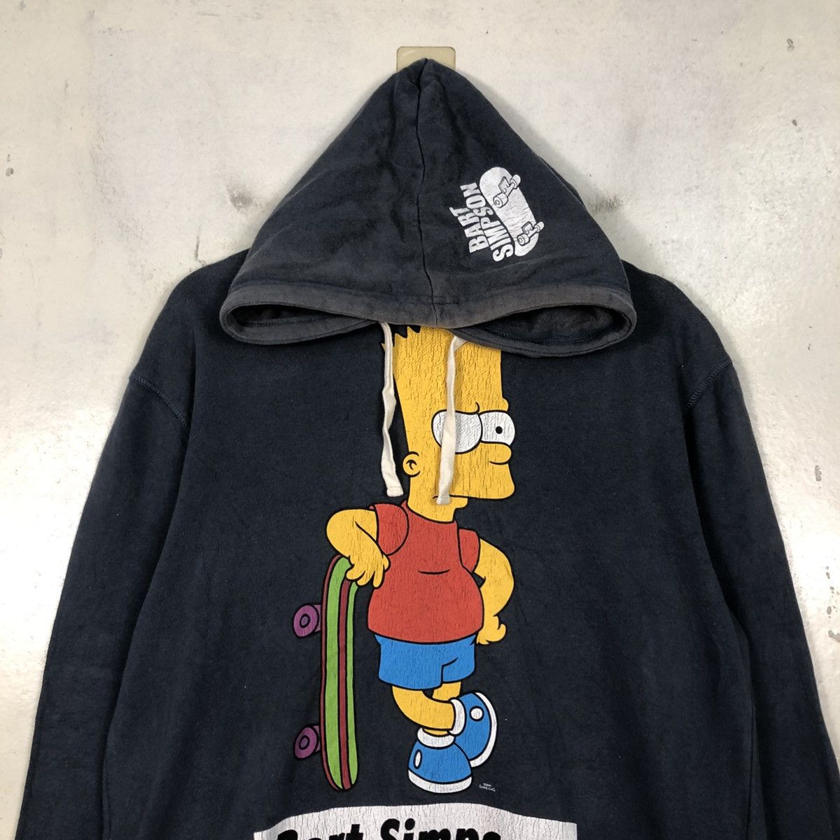 Vintage 📌Vintage Hoodie Pull Over Cartoon Bart Simpsons Big Logo Size US L / EU 52-54 / 3 - 5 Thumbnail