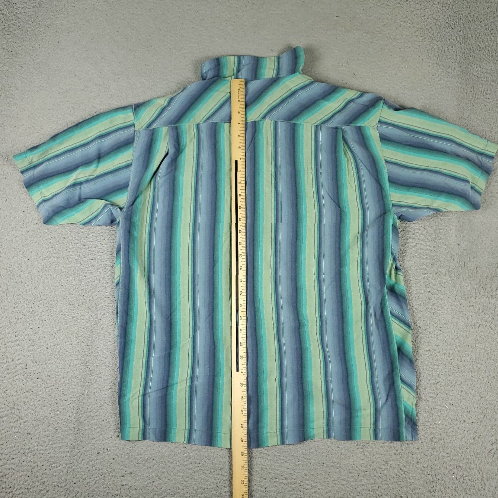 Tommy Bahama Tommy Bahama Shirt Mens Large Blue Striped Silk Hawaiian Button Up Size US L / EU 52-54 / 3 - 3 Thumbnail
