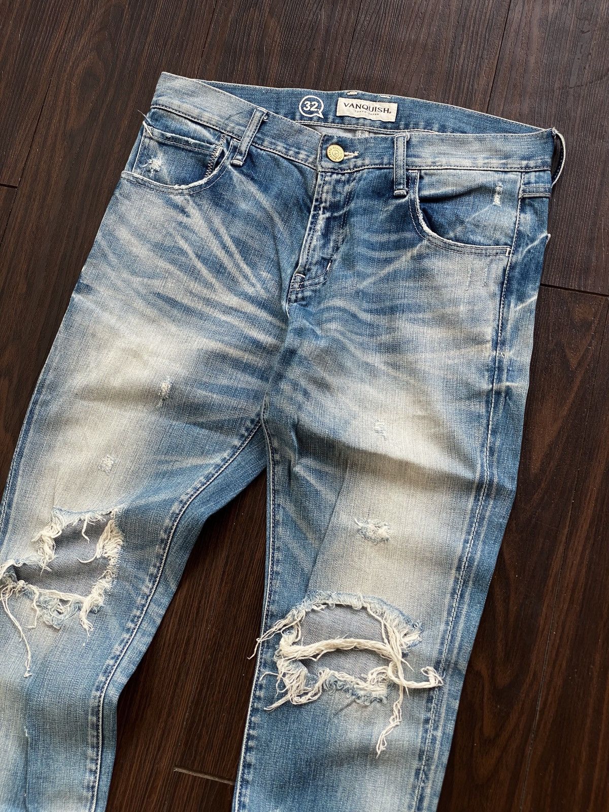Vanquish VANQUISH MUDMAX PUNK JAPANESE DISTRESSED LONG LEG DENIM Size US 32 / EU 48 - 4 Thumbnail