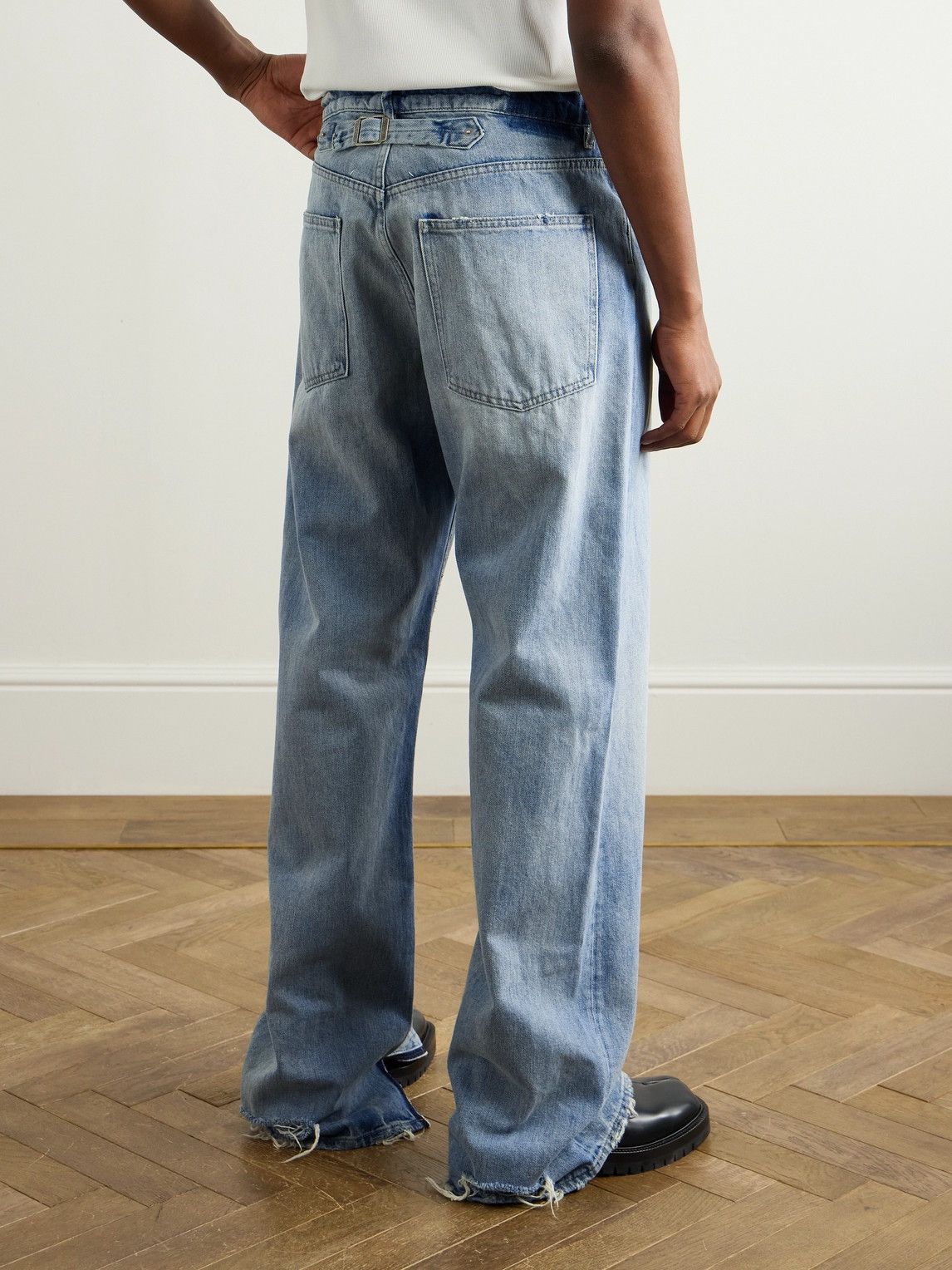 Maison Margiela Maison Margiela Paris Distressed Wide Pants Size US 32 / EU 48 - 2 Thumbnail