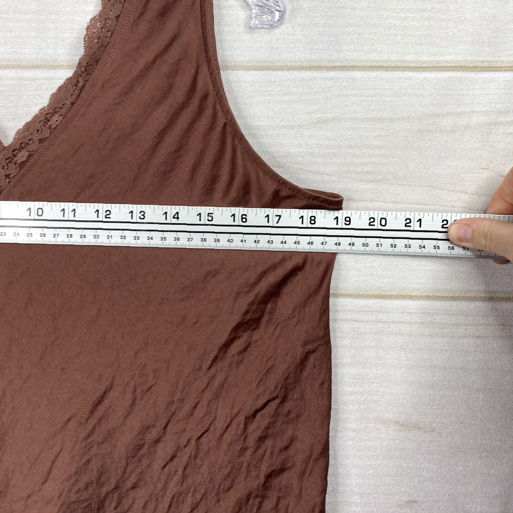 Vintage Maurices Tank Top L Brown Crinkle Lace Camisole Y2K Fairycore Grunge Vintage No N/A Size L / US 10 / IT 46 - 6 Thumbnail