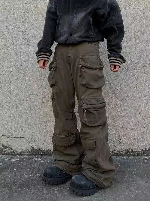 Jean Heavy Duty Multi-Pocket Paratrooper Workwear Casual Pants Size US 32 / EU 48 - 1 Thumbnail