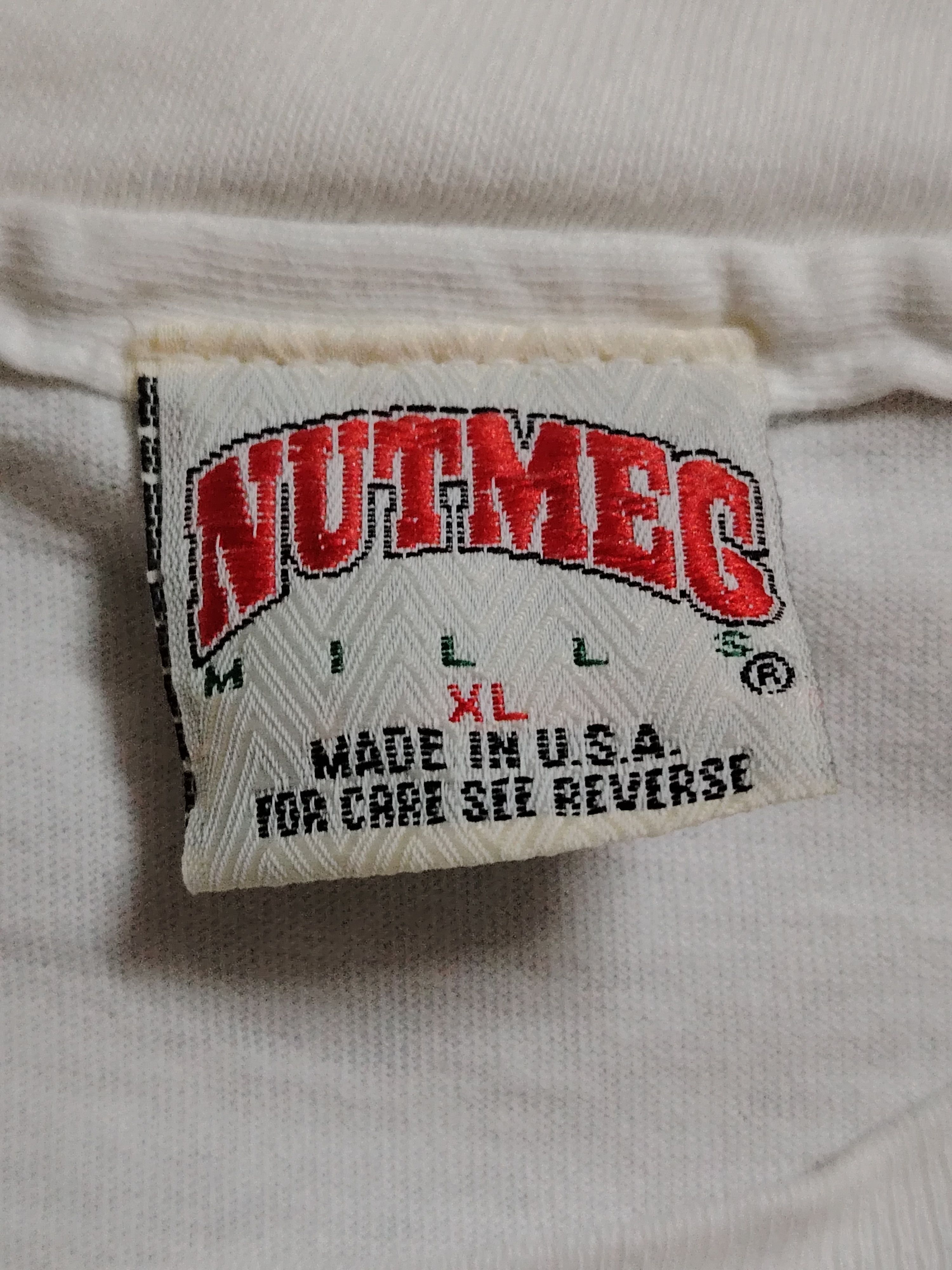 NHL Vintage Disney Mighty Ducks NHL Mirror Print Nutmeg t shirt Size US XL / EU 56 / 4 - 7 Thumbnail
