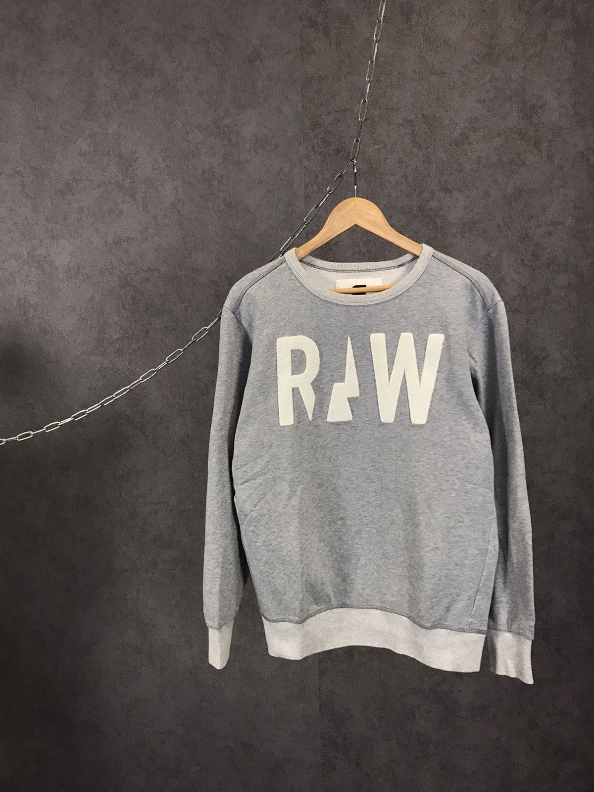 G-Star Men’s Gstar sweatshirt big logo grey size S Size US S / EU 44-46 / 1 - 1 Thumbnail