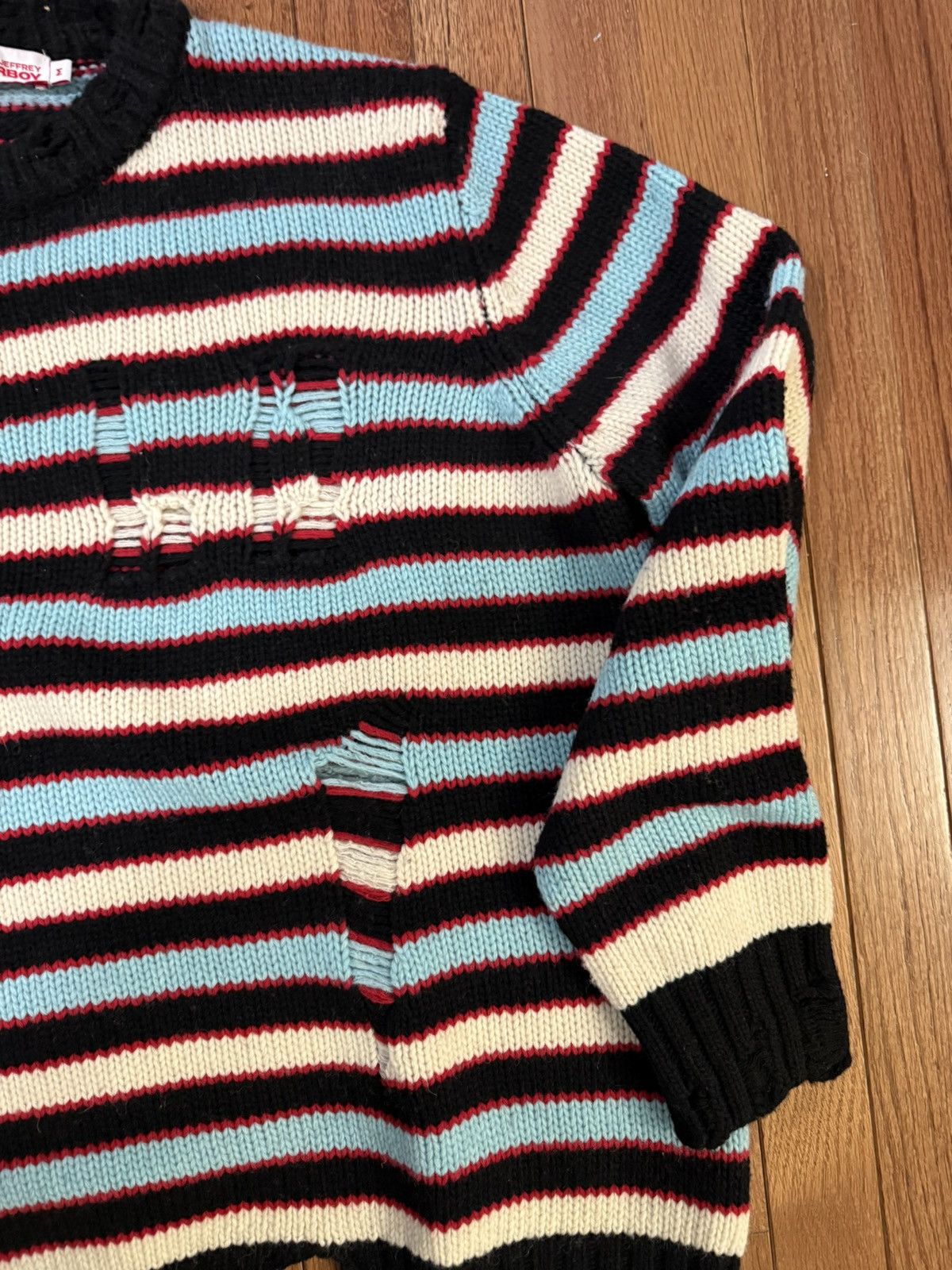 Charles Jeffrey LOVERBOY Charles Jeffrey LoverBoy Distressed Striped Sweater Size US M / EU 48-50 / 2 - 4 Thumbnail