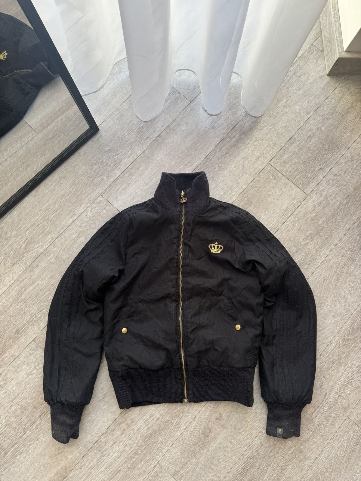 Adidas Vintage Y2K Adidas Faux Fur Down Brown Bomber Jacket Utility Size US L / EU 52-54 / 3 - 10 Thumbnail