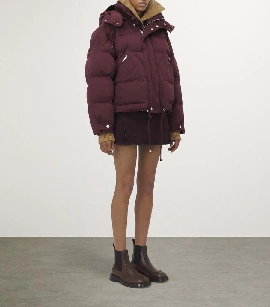 Alexander McQueen o1srvl11e0226 Oversized Puffer Jacket In Burgundy Size S / US 4 / IT 40 - 3 Thumbnail