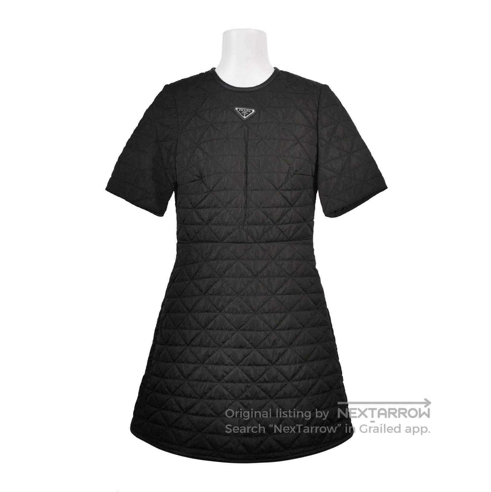 Prada Prada Solid Triangle Logo Short Sleeve Dress . Size S / US 4 / IT 40 - 1 Thumbnail