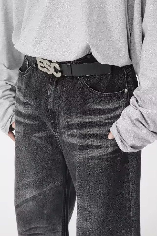 Designer × Vintage Washed Gradient Straight Wide Leg Jeans Pants y2k Size US 30 / EU 46 - 4 Thumbnail