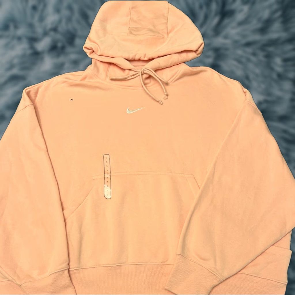 Nike Nike Women's Hoodie Phoenix Oversized Sz L Pink Orange Center Swoosh 90s Retro Pockets Womens Size L / US 10 / IT 46 - 1 Thumbnail
