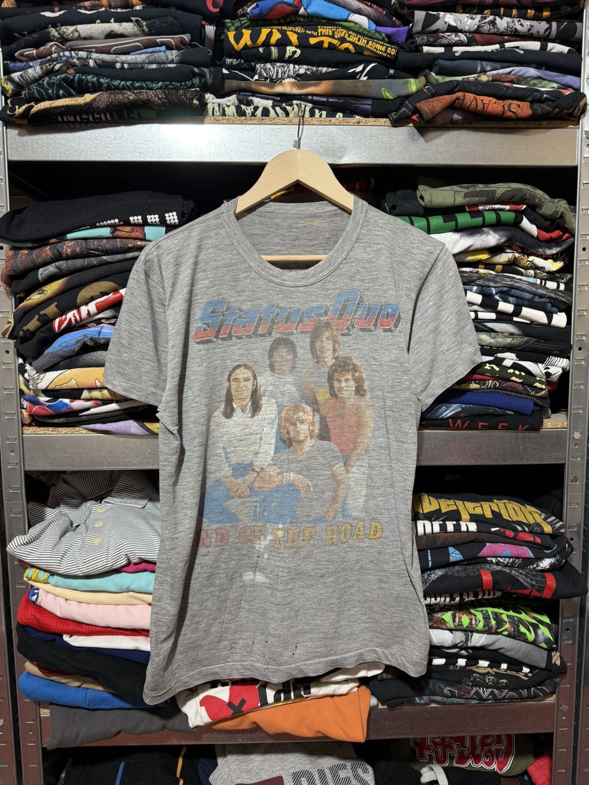 Band Tees × Vintage Vintage Status Quo End Of The Road Tour 1984 T-Shirt Y2K Size US L / EU 52-54 / 3 - 1 Thumbnail