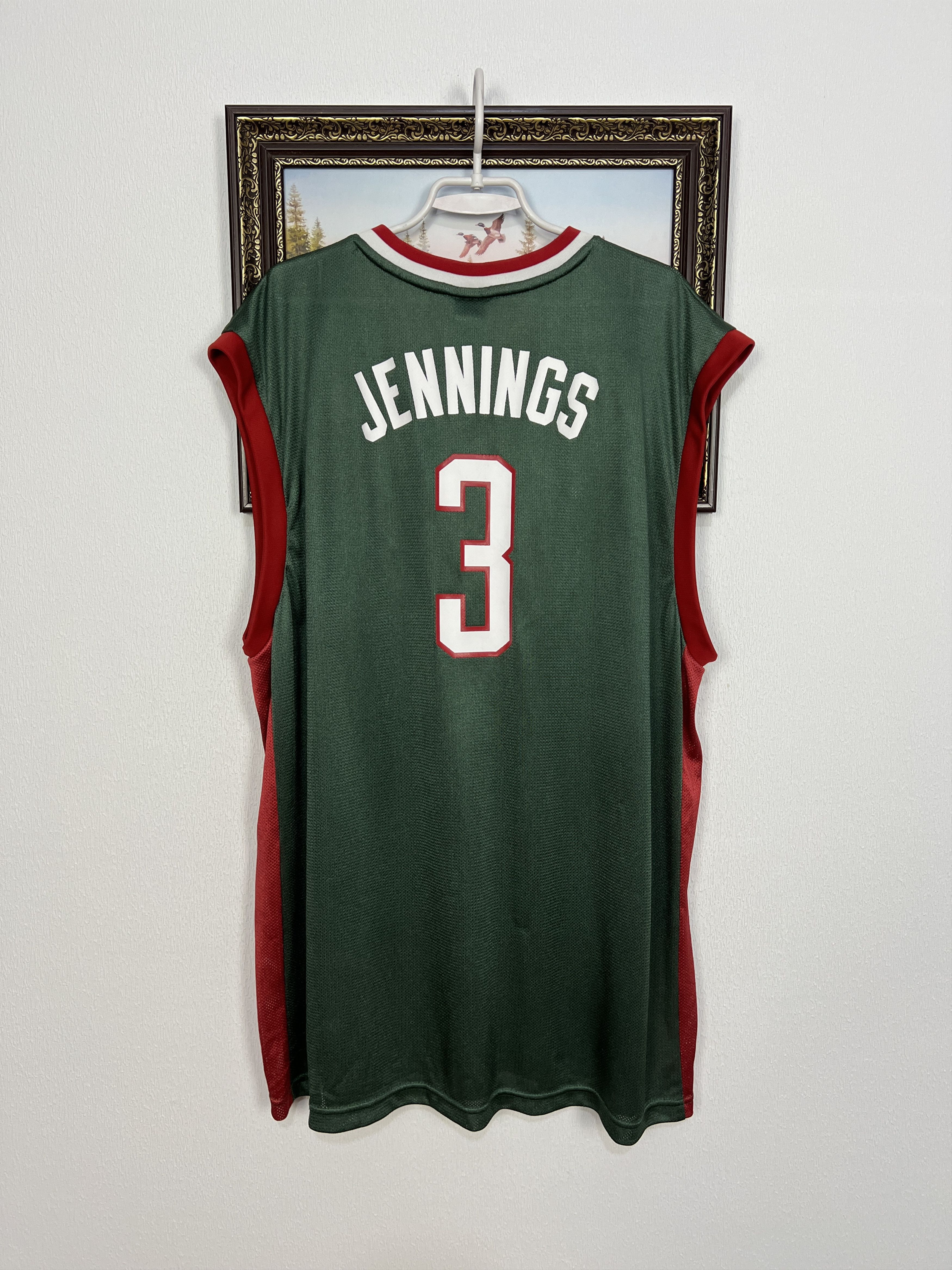 Adidas Vintage NBA Milwaukee Bucks Brandon Jennings Jersey NBA Size US XXL / EU 58 / 5 - 8 Thumbnail