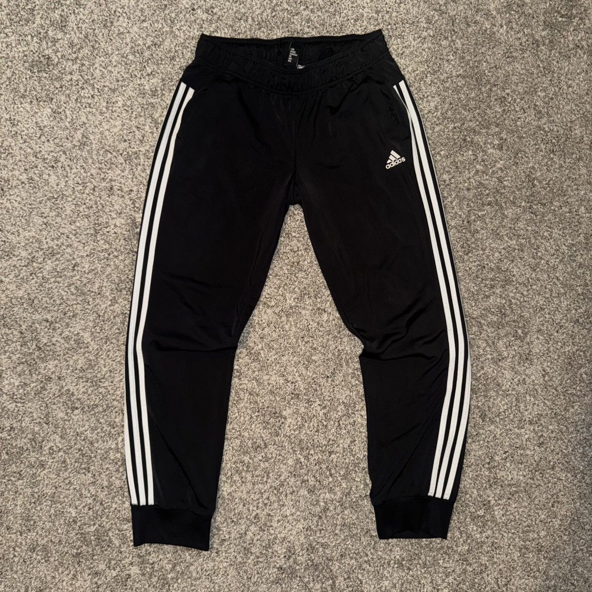 Adidas Adidas Essentials Track Pants - Black w/ White Stripes Size US 30 / EU 46 - 1 Thumbnail