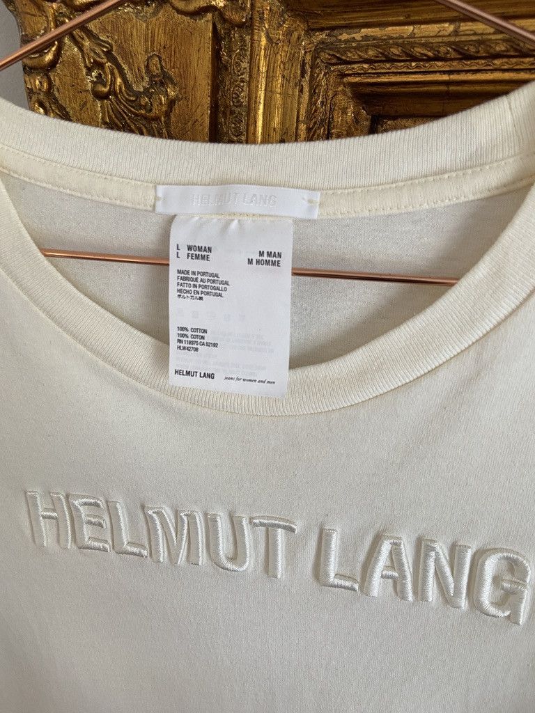 Helmut Lang Embroidered Logo T-Shirt Size M / US 6-8 / IT 42-44 - 3 Thumbnail