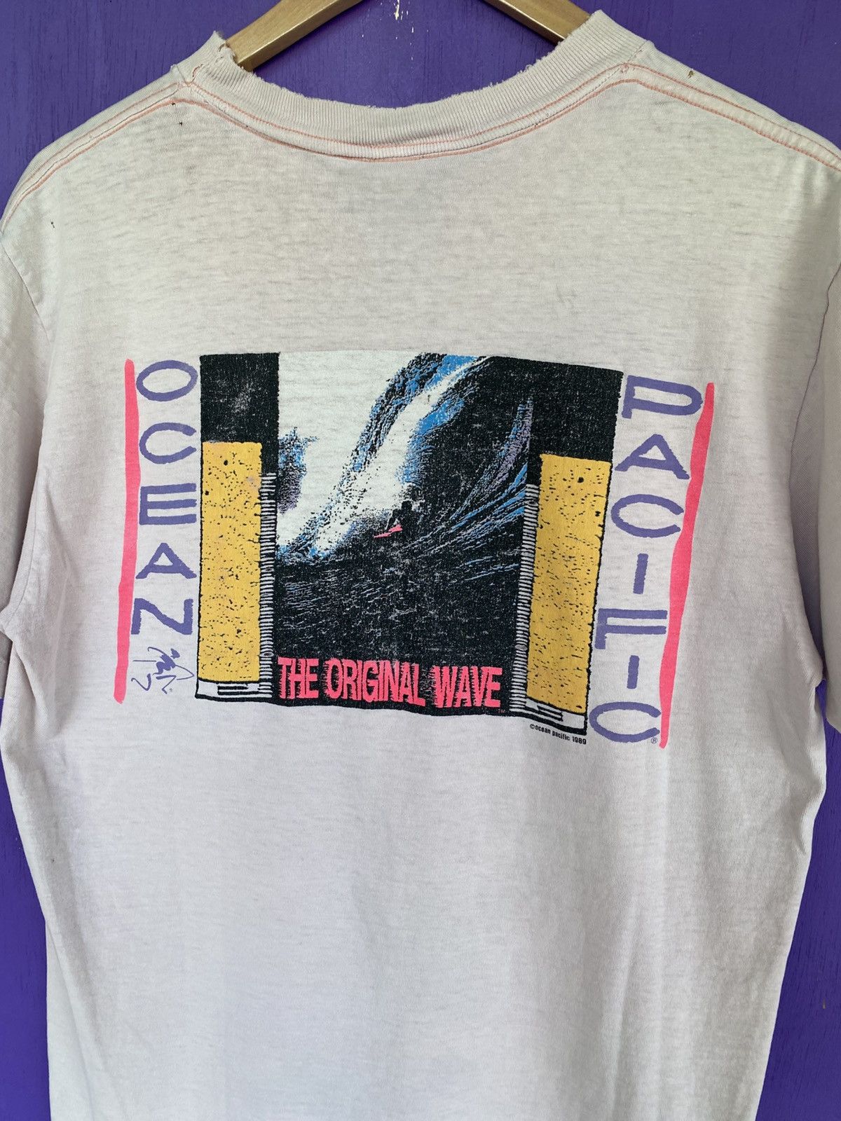 Ocean Pacific Vintage 90s Ocean Pacific original wave mullet tee Size US L / EU 52-54 / 3 - 3 Thumbnail
