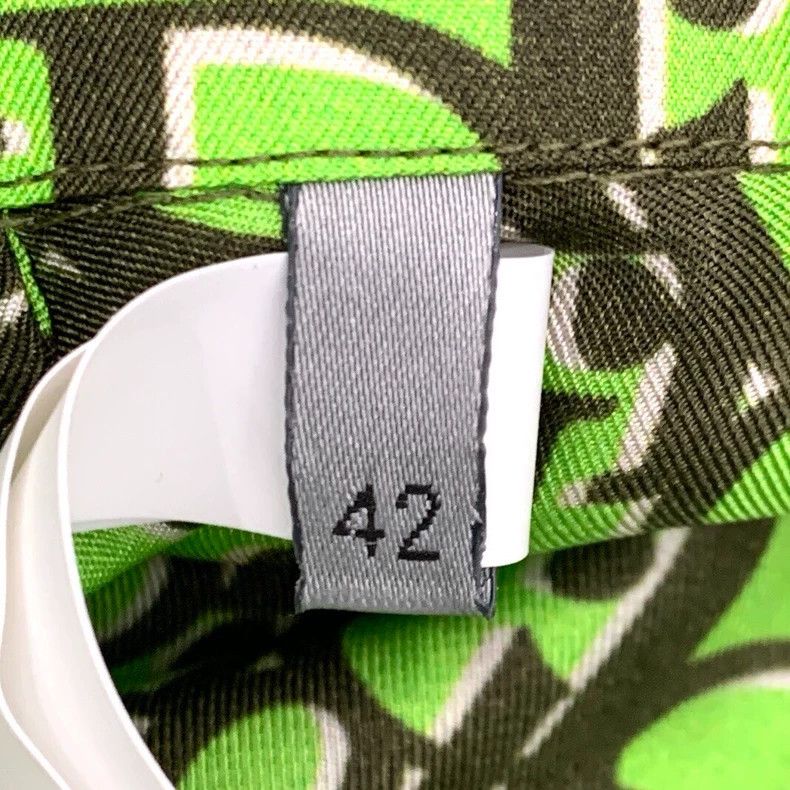 Dior Dior Logo full print mulberry silk green lapel short-sleeve Size US XS / EU 42 / 0 - 8 Thumbnail