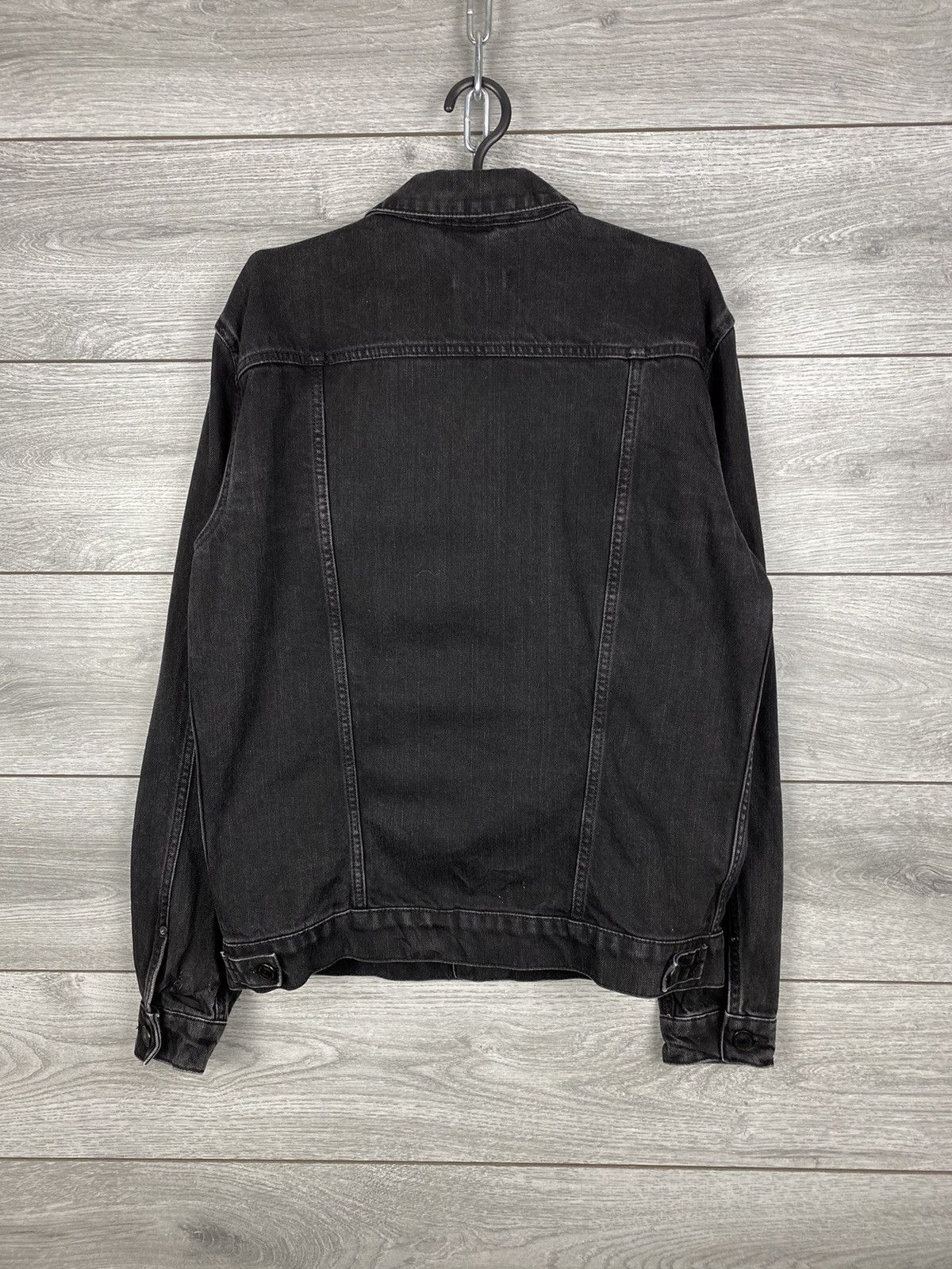 Allsaints Mens Allsaints Washed Black Denim Jacket Size US L / EU 52-54 / 3 - 10 Thumbnail