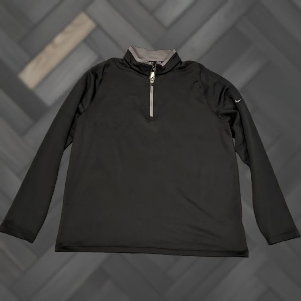 Nike Nike Dri-Fit Pullover 1/4 Zip Top Mens Large Black Long Sleeve Athletic Size US L / EU 52-54 / 3 - 1 Thumbnail
