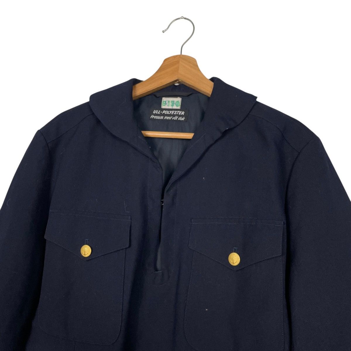 Vintage Vintage 70s Swedish Navy Sailor Pullover Size US M / EU 48-50 / 2 - 9 Thumbnail