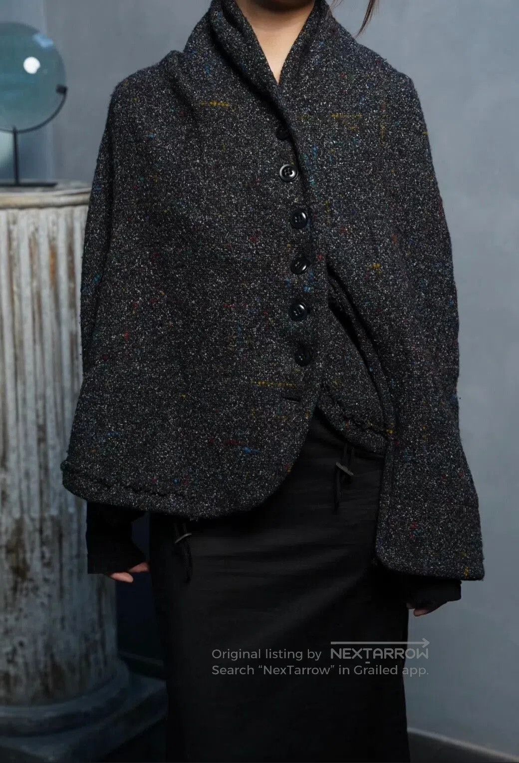 Y's Y's Yohji Yamamoto Wool Cardigan. Size M / US 6-8 / IT 42-44 - 6 Thumbnail