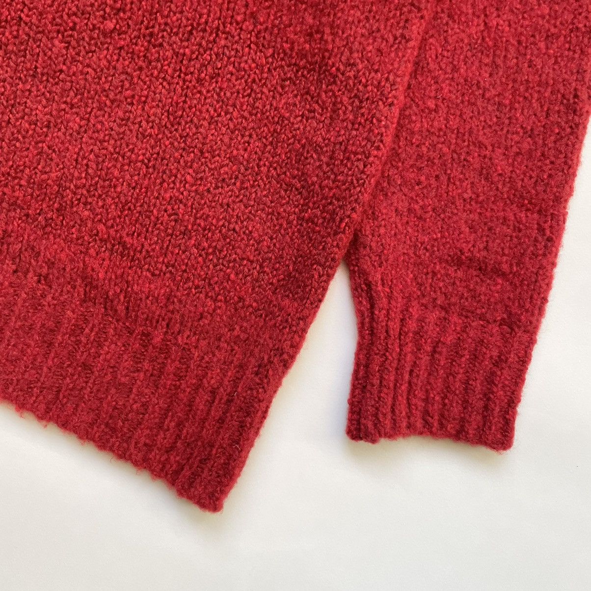 Dries Van Noten Sample Oversized Red Boucle Wool Sweater Size US M / EU 48-50 / 2 - 12 Thumbnail