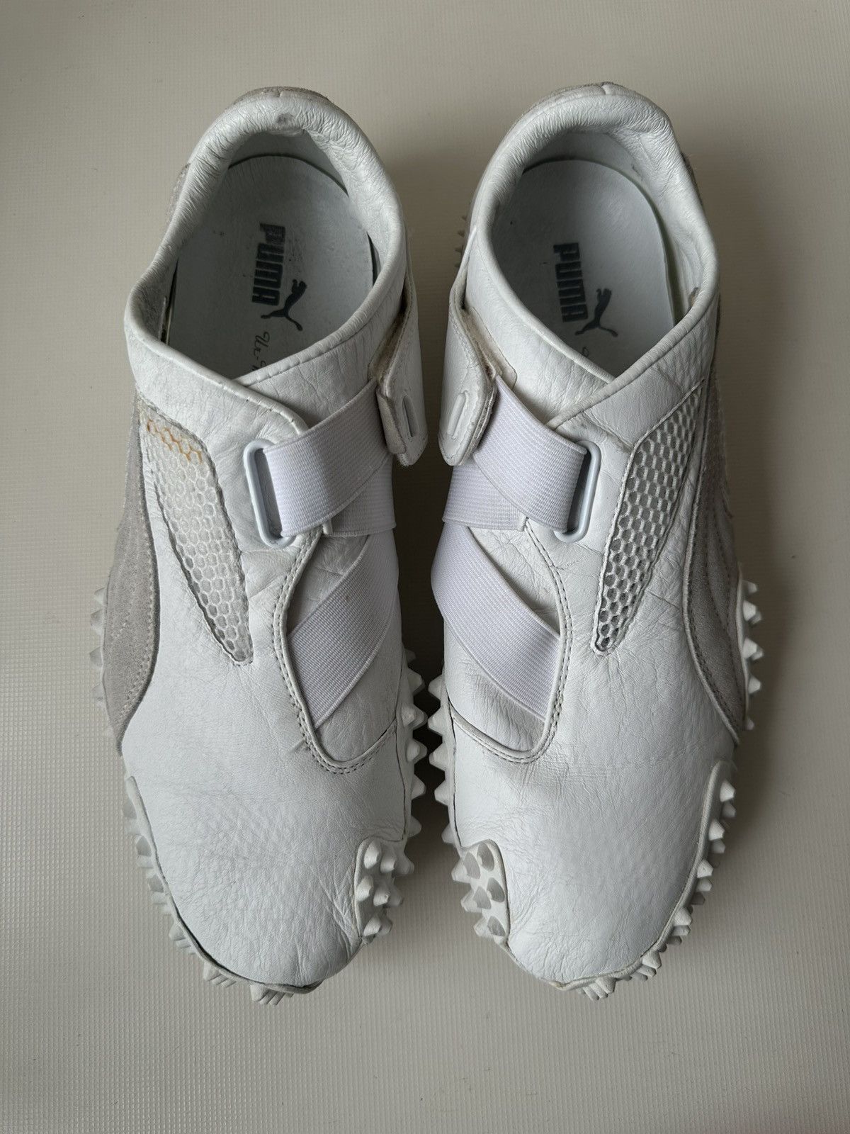Puma Puma Ur Mostro (2004) white leather archive spike sole shoes Size US 8 / EU 41 - 5 Thumbnail