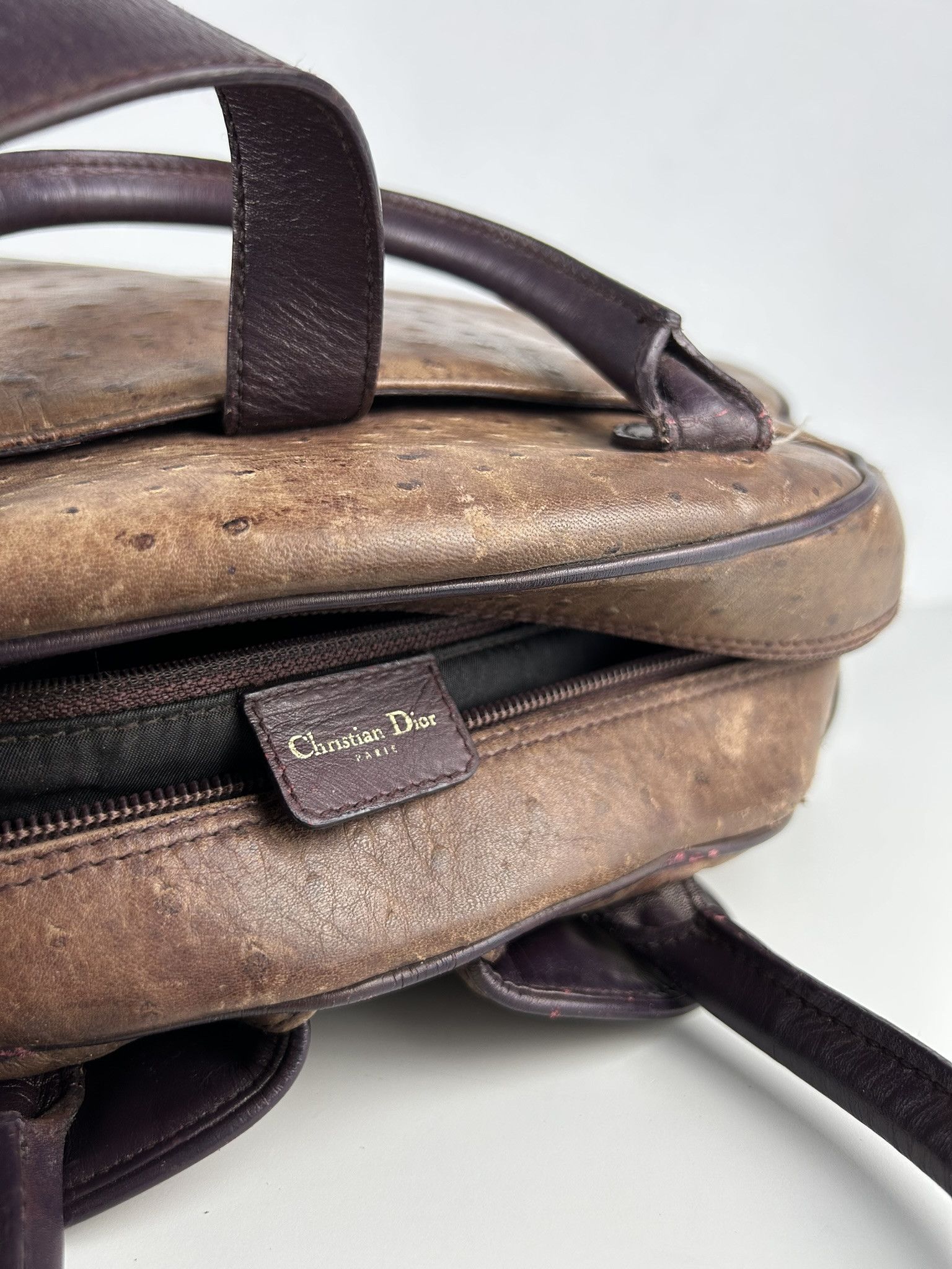 Dior 2000 Dior by John Galliano double saddle leather bowling bag Size ONE SIZE - 19 Thumbnail