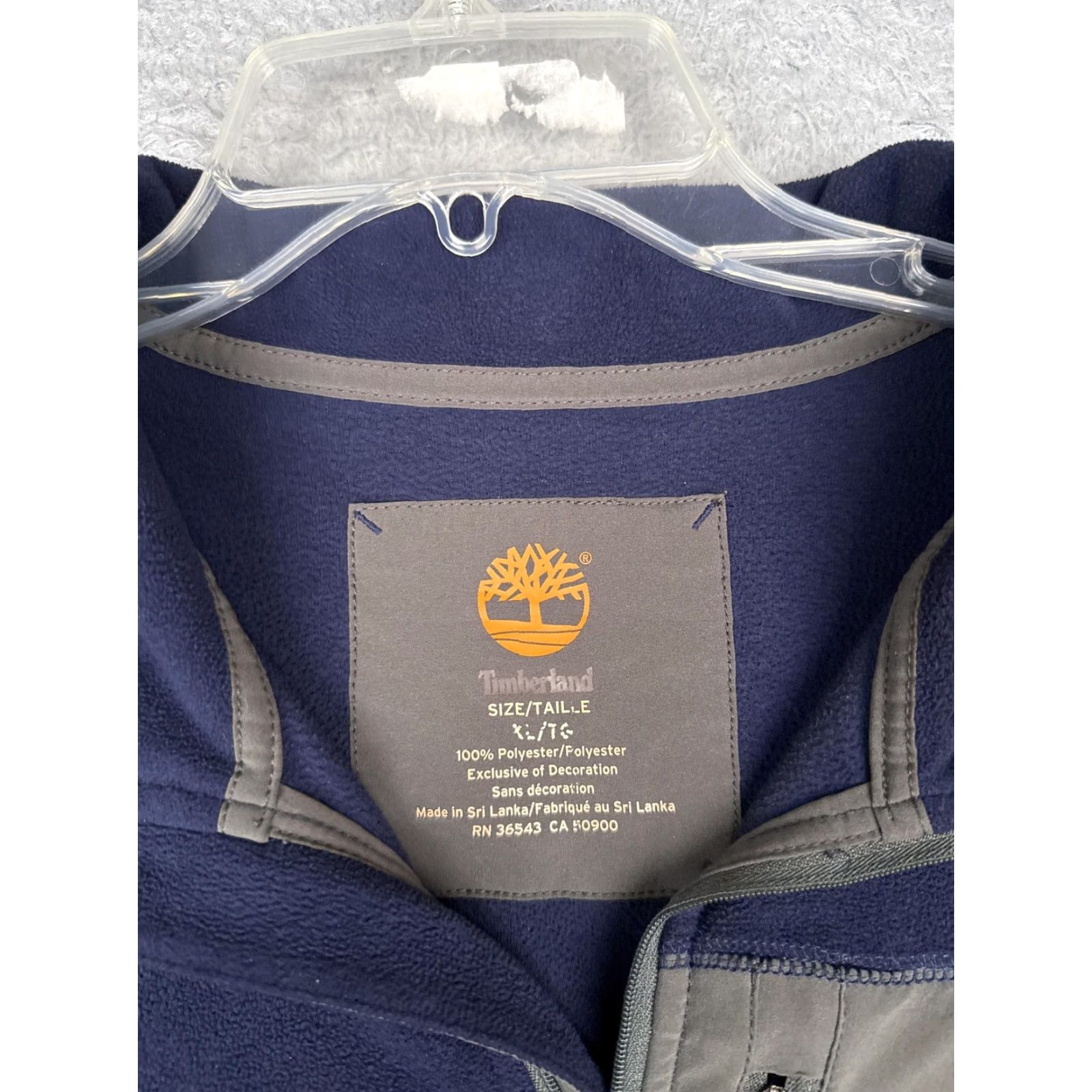 Timberland TIMBERLAND Fleece Pullover Mens XL Blue Quarter Zip Chest Pocket Logo Outdoor Sweatshirt Size US XL / EU 56 / 4 - 7 Thumbnail