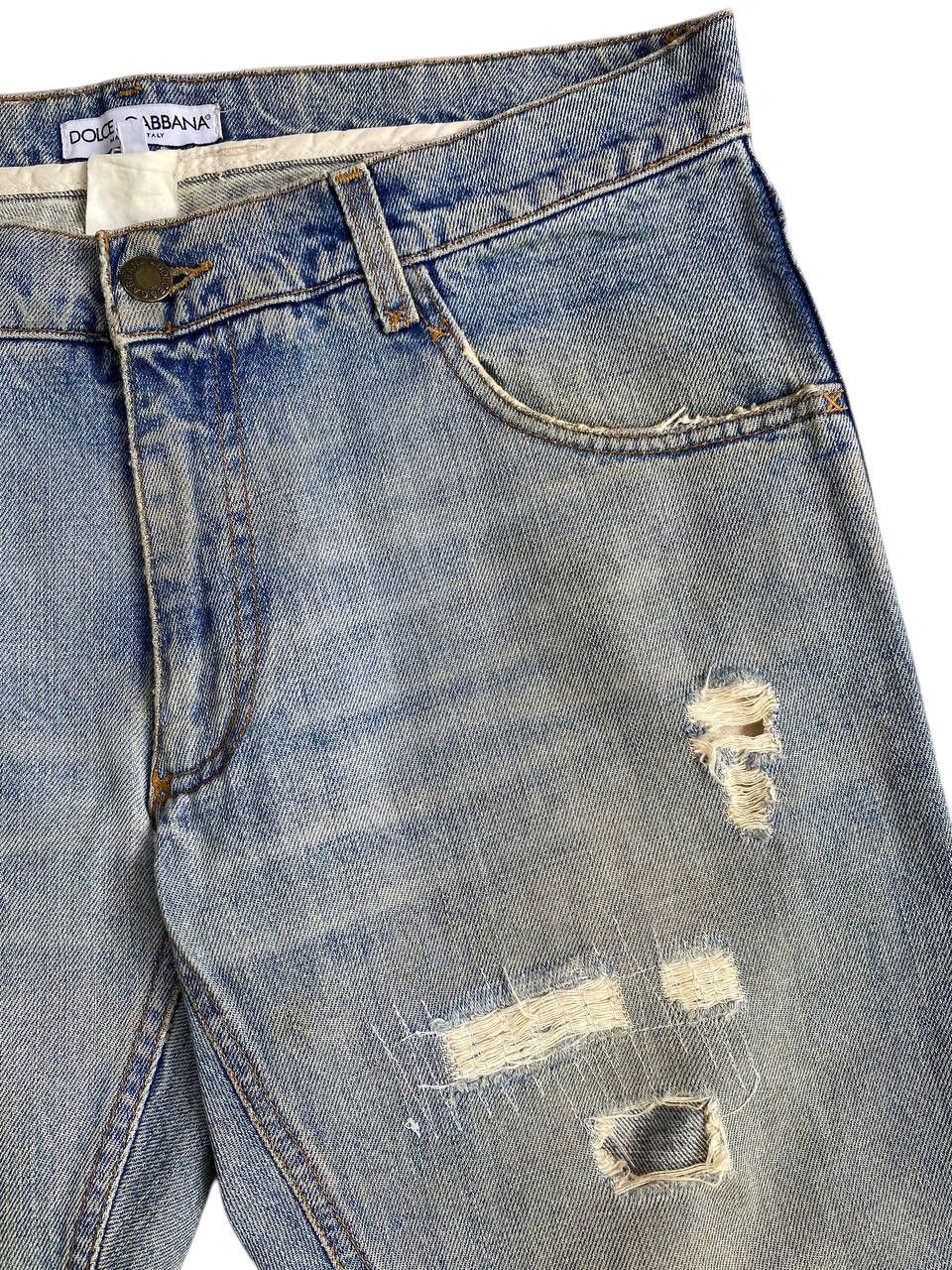 Dolce & Gabbana 2000’s Dolce Gabbana Thrashed Slim Fit Denim Size US 34 / EU 50 - 5 Thumbnail