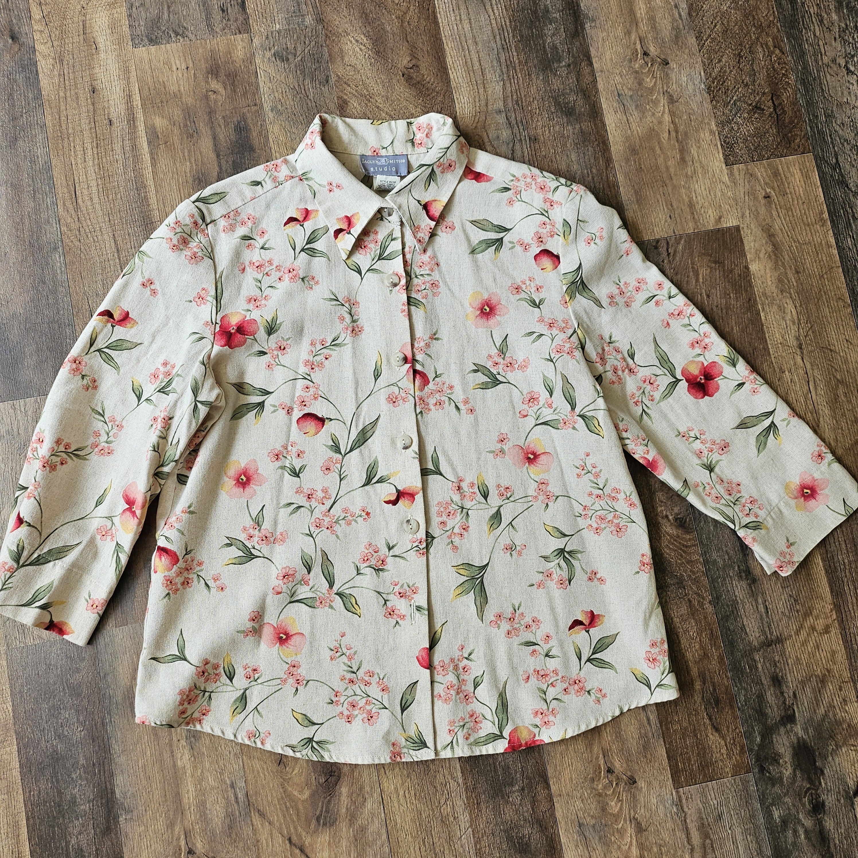 Vintage Vintage JACLYN SMITH Linen blouse/shirt Size M / US 6-8 / IT 42-44 - 1 Thumbnail