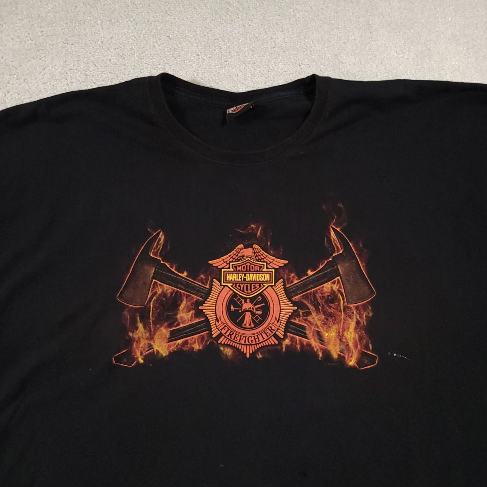Harley Davidson Harley-Davidson World Oklahoma City Shirt Mens 4XL Black Firefighter Grunge Rip T-Shirt Size US XXL / EU 58 / 5 - 3 Thumbnail