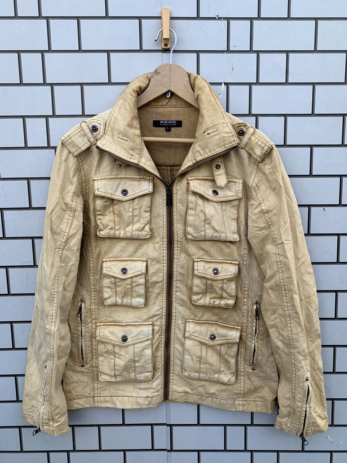In The Attic Japanese Brand in tha attic Multic Pocket Distressed Jacket Size US L / EU 52-54 / 3 - 2 Thumbnail