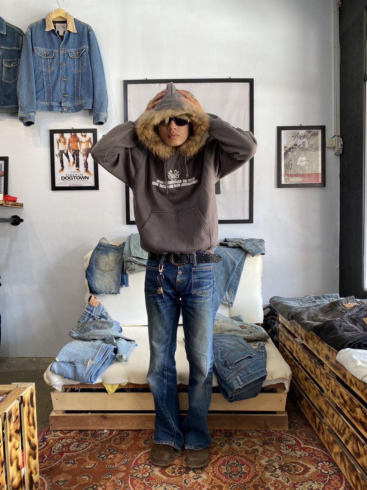 If Six Was Nine × Japanese Brand × Le Grande Bleu (L.G.B.) fur hoodie japanese brand desio poem Size US M / EU 48-50 / 2 - 2 Thumbnail
