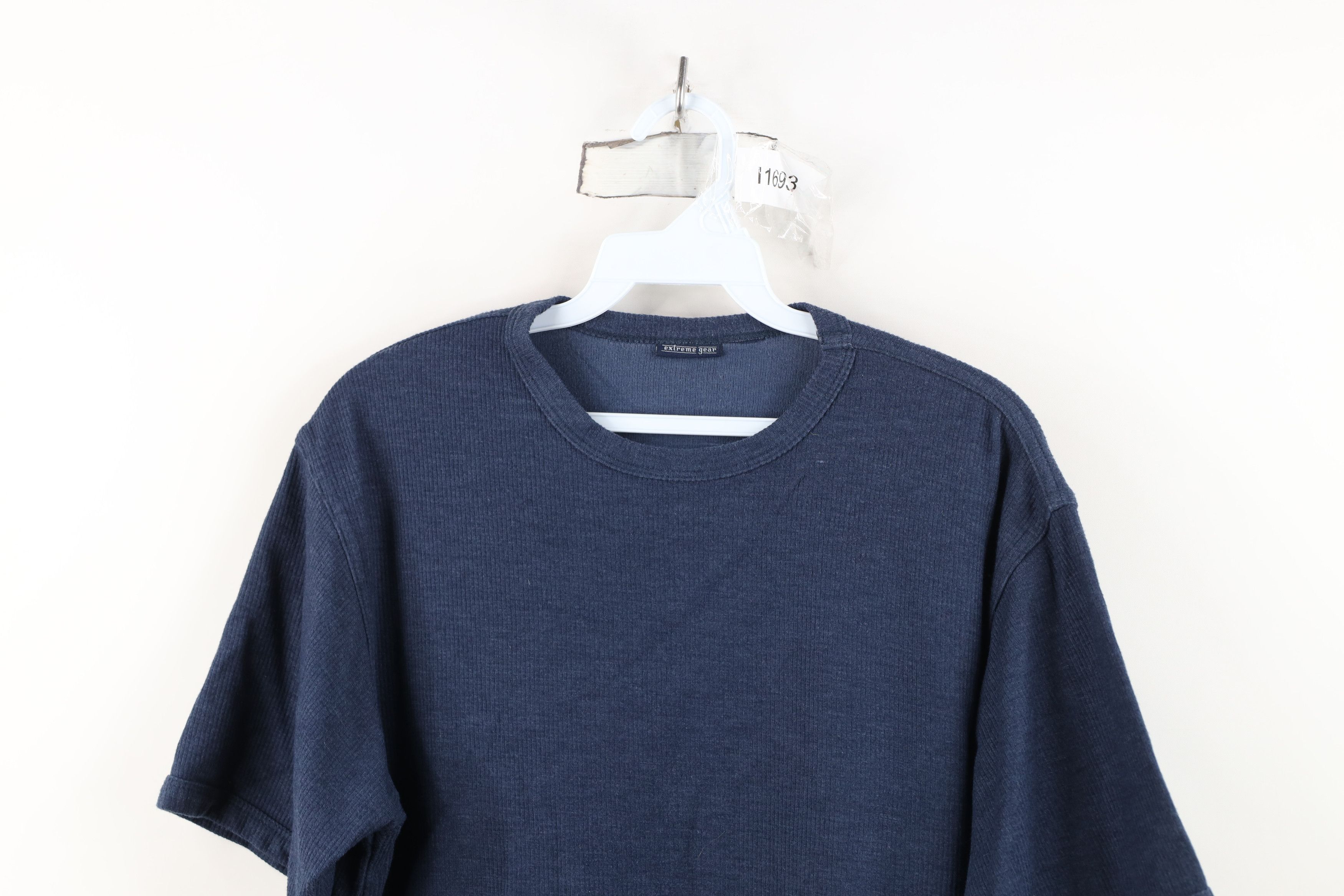 Vintage Vintage 90s Y2K Streetwear Ribbed Knit Short Sleeve T-Shirt Size US S / EU 44-46 / 1 - 2 Thumbnail