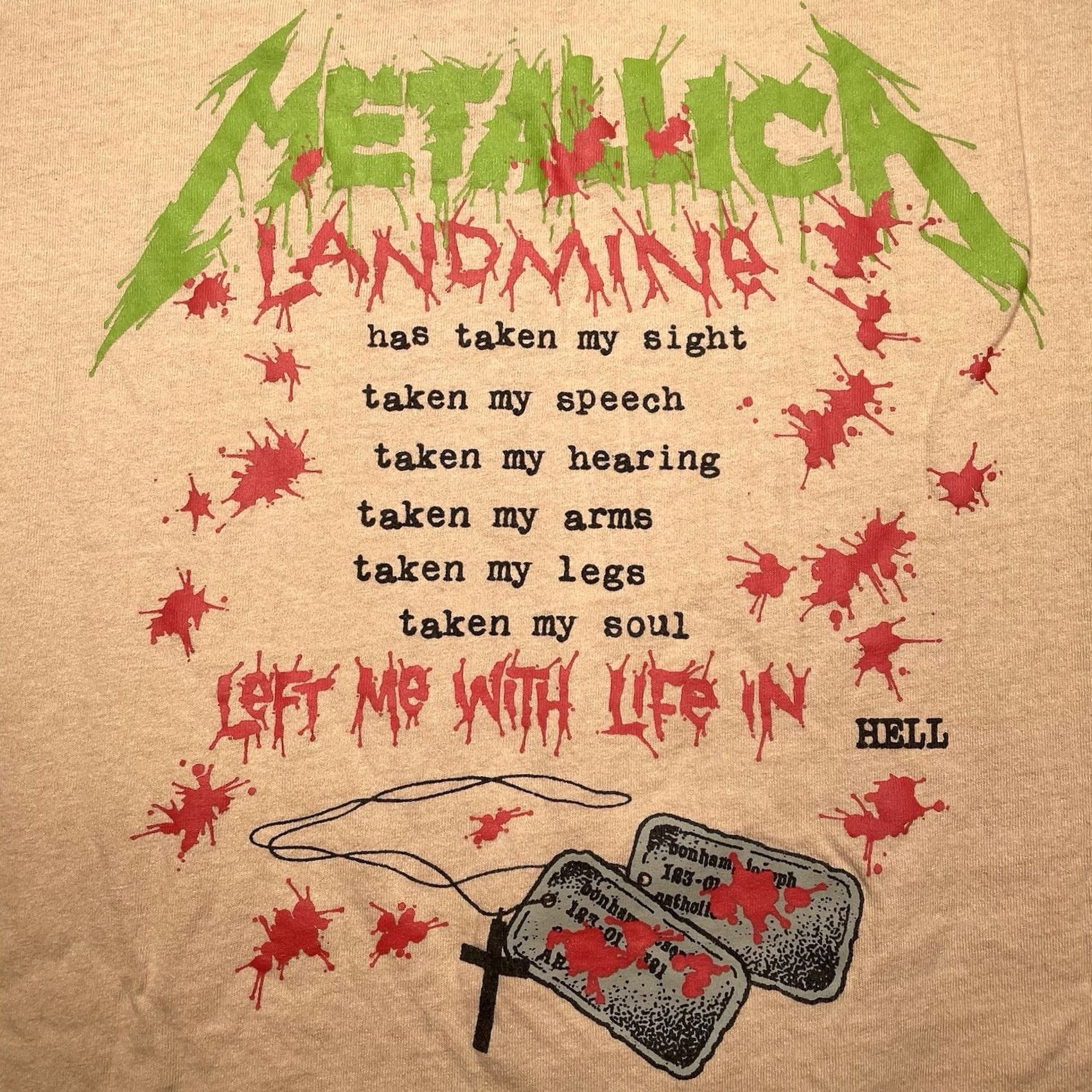 Vintage METALLICA Shirt Large Mens 2022 Pushead Art Dog Tags Oversized Fit 90s Size US L / EU 52-54 / 3 - 7 Thumbnail