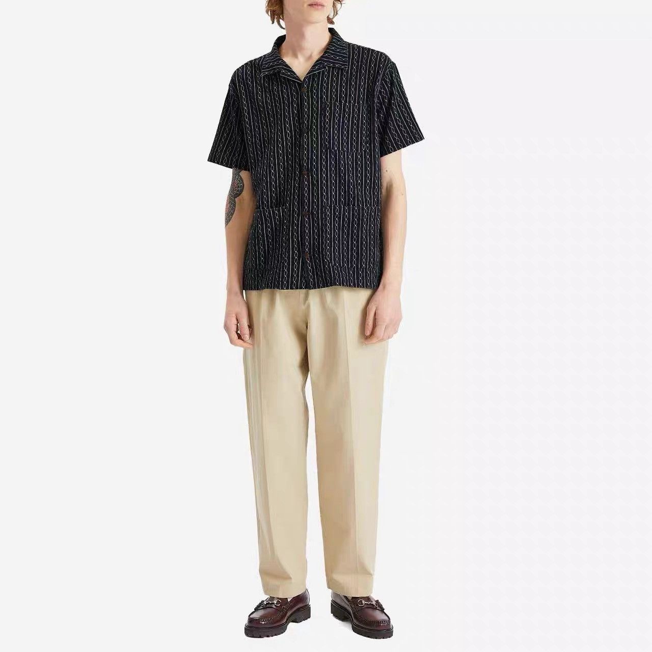 RRL Ralph Lauren RRL PRINT JERSEY CAMP SHIRT Size US XXL / EU 58 / 5 - 1 Thumbnail