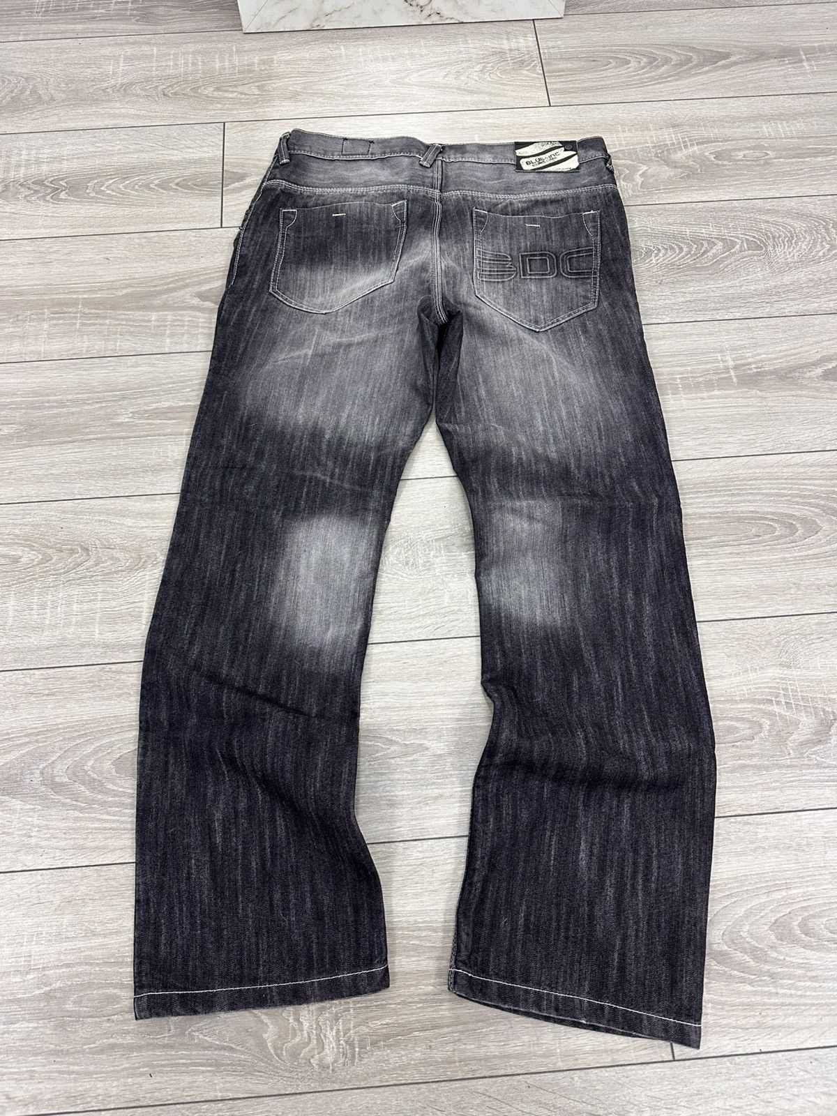 Japanese Brand Vintage Y2K Black Washed Flared Jeans Size US 34 / EU 50 - 2 Thumbnail